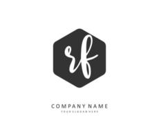 RF Initial letter handwriting and  signature logo. A concept handwriting initial logo with template element. vector