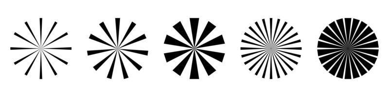Modern decorative Radial circle abstract design element. Flat vector illustration