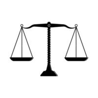 justicia escamas icono símbolo. plano vector ilustración