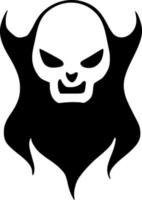 black ghost icon vector