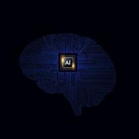 Abstract artificial intelligence. Virtual concept. Machine learning technology concept. vector