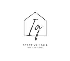 IG Initial letter handwriting and  signature logo. A concept handwriting initial logo with template element. vector