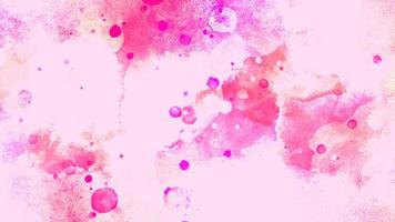 Pink watercolor splashes and blots on white background. Pink watercolor painted stain isolated on white background. Colorful galaxy painting background. Abstract art stains canvas paint photo