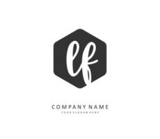 LF Initial letter handwriting and  signature logo. A concept handwriting initial logo with template element. vector