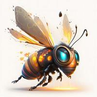 bee illustration AI Generated photo