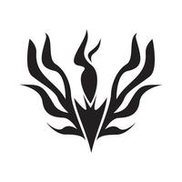 phoenix silhouette logo design. fire bird in mythology. vector