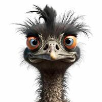 emu illustration AI Generated photo