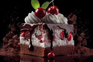 cubic black forest cake photo