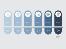 horizontal steps timeline infographic element report background vector