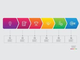 horizontal steps timeline infographic element report background vector