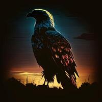 eagle silhouette AI Generated photo