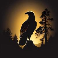 eagle silhouette AI Generated photo