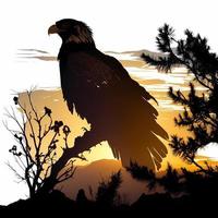 eagle silhouette AI Generated photo