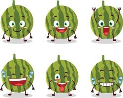 Cartoon character of watermelon with smile expression vector