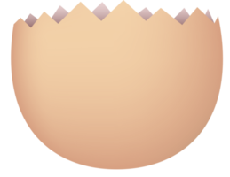 Brown cracked egg lower part png