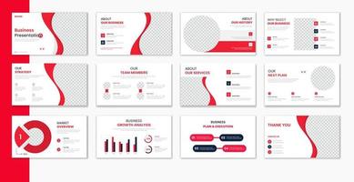 Corporate template presentation design and page layout design, business presentation slideshow for brochure, company profile, website report, finance vector