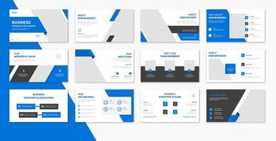 Corporate template presentation design and page layout design, business presentation slideshow for brochure, company profile, website report, finance vector