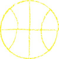 amarillo baloncesto tiza línea Arte png