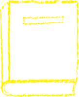 gul bok krita linje konst png