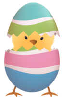 pulcino nel rotto Pasqua uovo con banda png