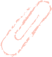 Pink paper clip chalk line art png