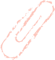 Rosa Papier Clip Kreide Linie Kunst png