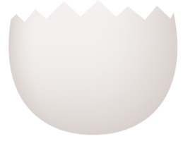 White cracked egg lower part png