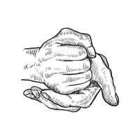 picture of hand hand is pounding palm with hand vector