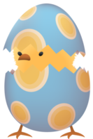 Küken im gebrochen Ostern Ei mit Oval png
