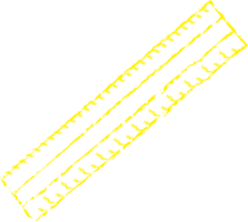 Yellow ruler chalk line art png