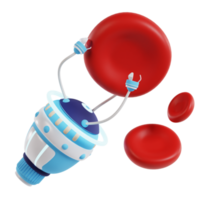 AI Nanobots robot medical diagnosis 3d artificial intelligence icon png