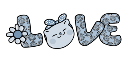 love cats flower cats Bow Headband png