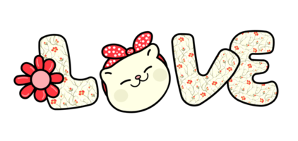 love cats flower cats Bow Headband png