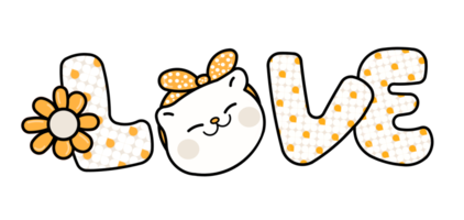 love cats flower cats Bow Headband png