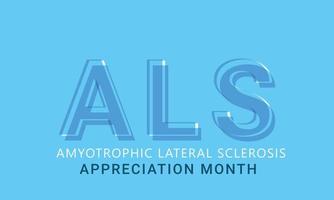 ALS - Amyotrophic lateral sclerosis awareness month . vector Template  background, banner, card, poster