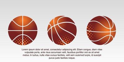variedad lado de pelota para baloncesto vector