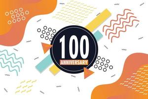 th anniversary celebration logotype with colorful abstract background design with geometrical shapes vector design