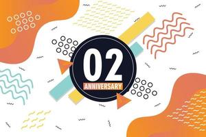 th anniversary celebration logotype with colorful abstract background design with geometrical shapes vector design