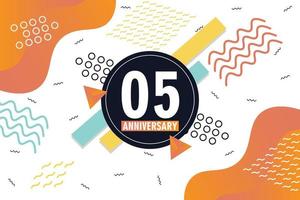 th anniversary celebration logotype with colorful abstract background design with geometrical shapes vector design