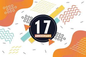 th anniversary celebration logotype with colorful abstract background design with geometrical shapes vector design