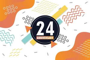 th anniversary celebration logotype with colorful abstract background design with geometrical shapes vector design