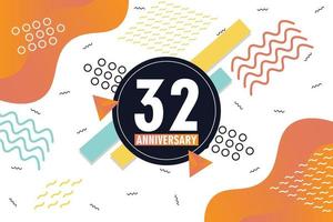 th anniversary celebration logotype with colorful abstract background design with geometrical shapes vector design