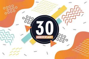 th anniversary celebration logotype with colorful abstract background design with geometrical shapes vector design