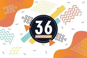 th anniversary celebration logotype with colorful abstract background design with geometrical shapes vector design