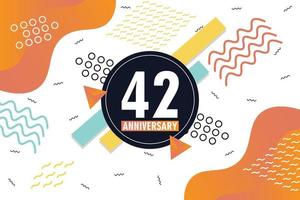 th anniversary celebration logotype with colorful abstract background design with geometrical shapes vector design