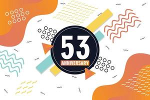 th anniversary celebration logotype with colorful abstract background design with geometrical shapes vector design