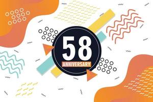 th anniversary celebration logotype with colorful abstract background design with geometrical shapes vector design