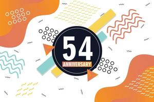 th anniversary celebration logotype with colorful abstract background design with geometrical shapes vector design