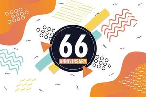 th anniversary celebration logotype with colorful abstract background design with geometrical shapes vector design