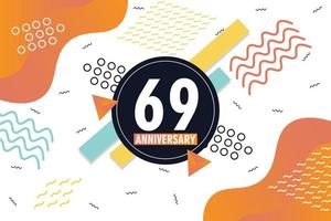 th anniversary celebration logotype with colorful abstract background design with geometrical shapes vector design